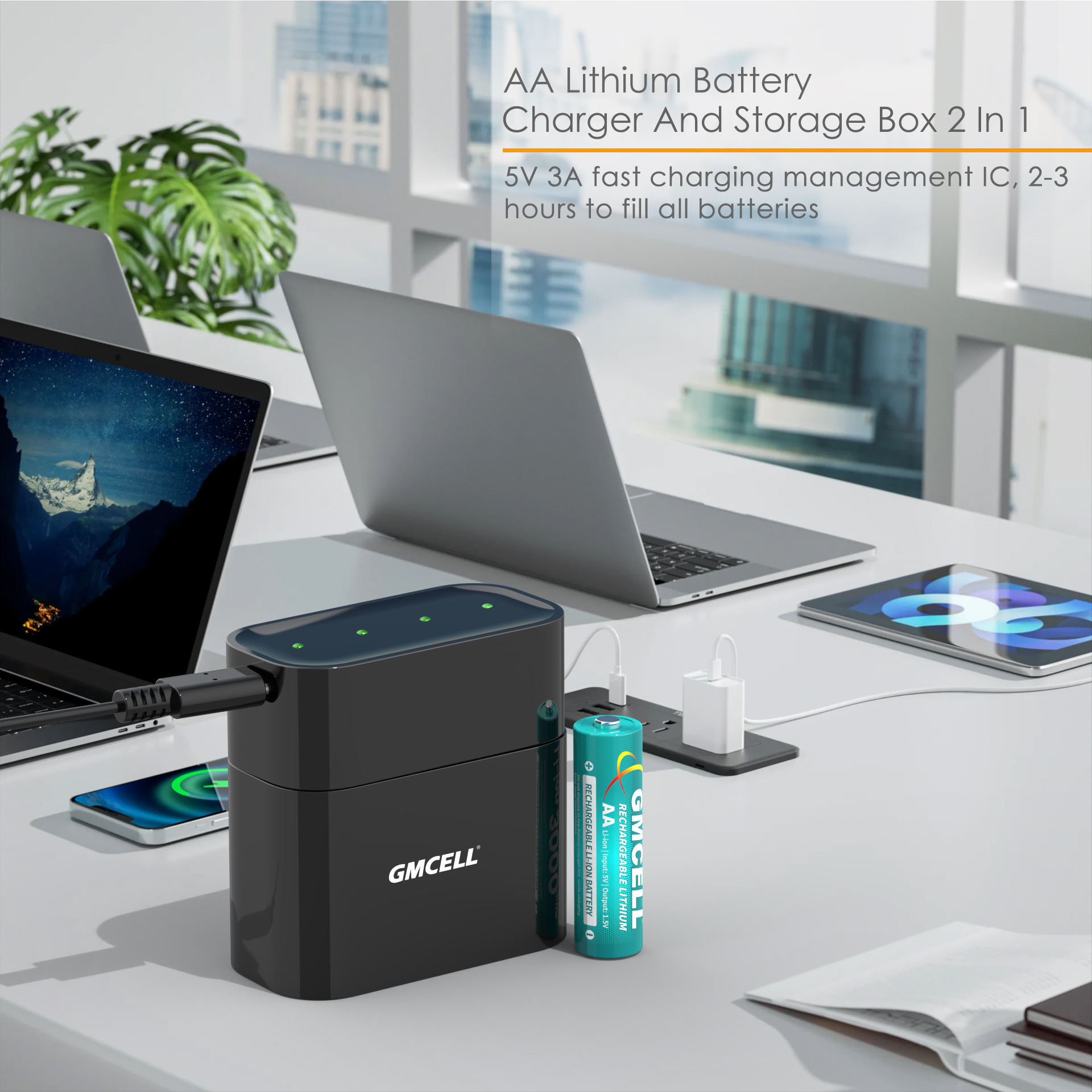 Зарядное устройство GMCELL для аккумуляторов AA и AAA