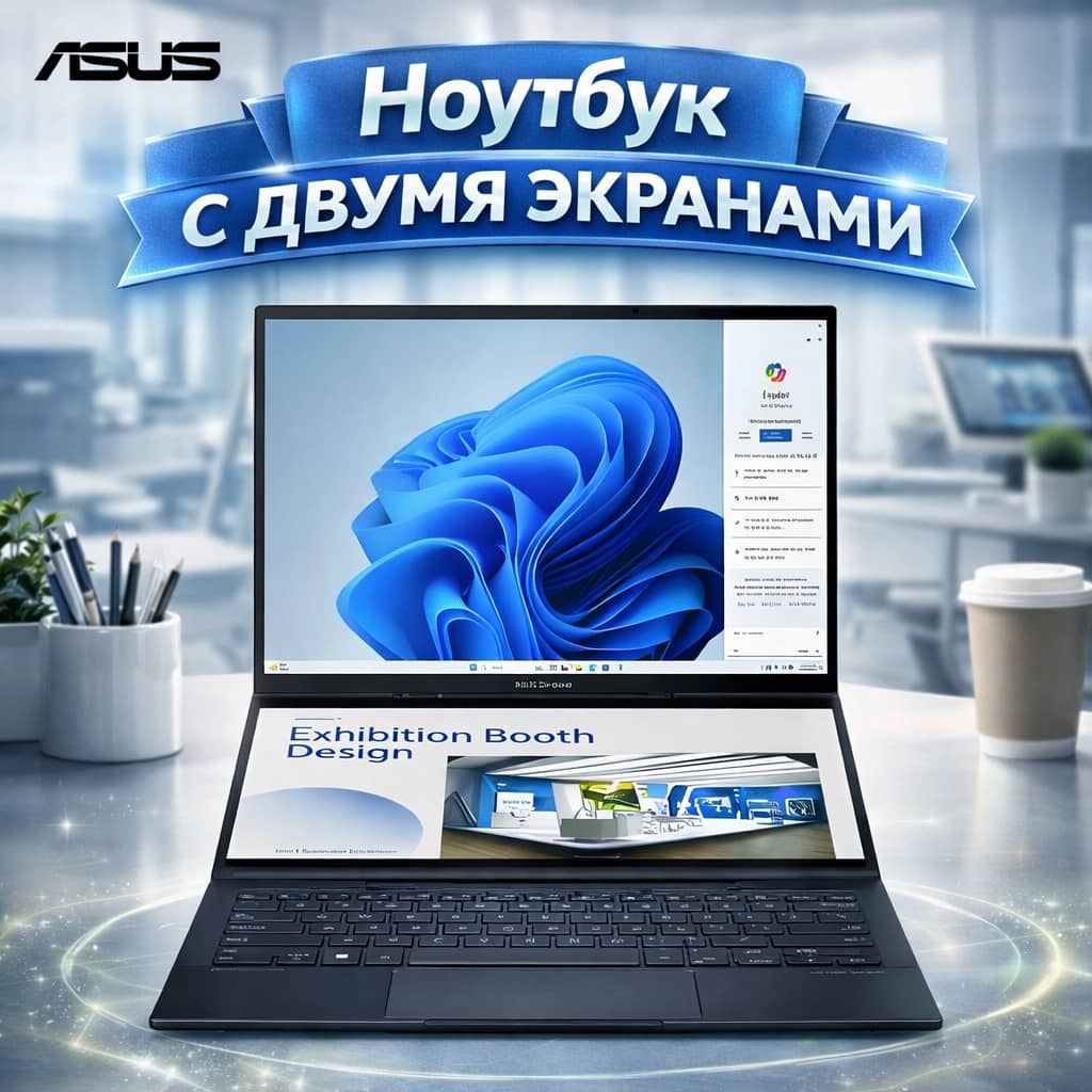 ASUS Zenbook 14 с двойным OLED-экраном