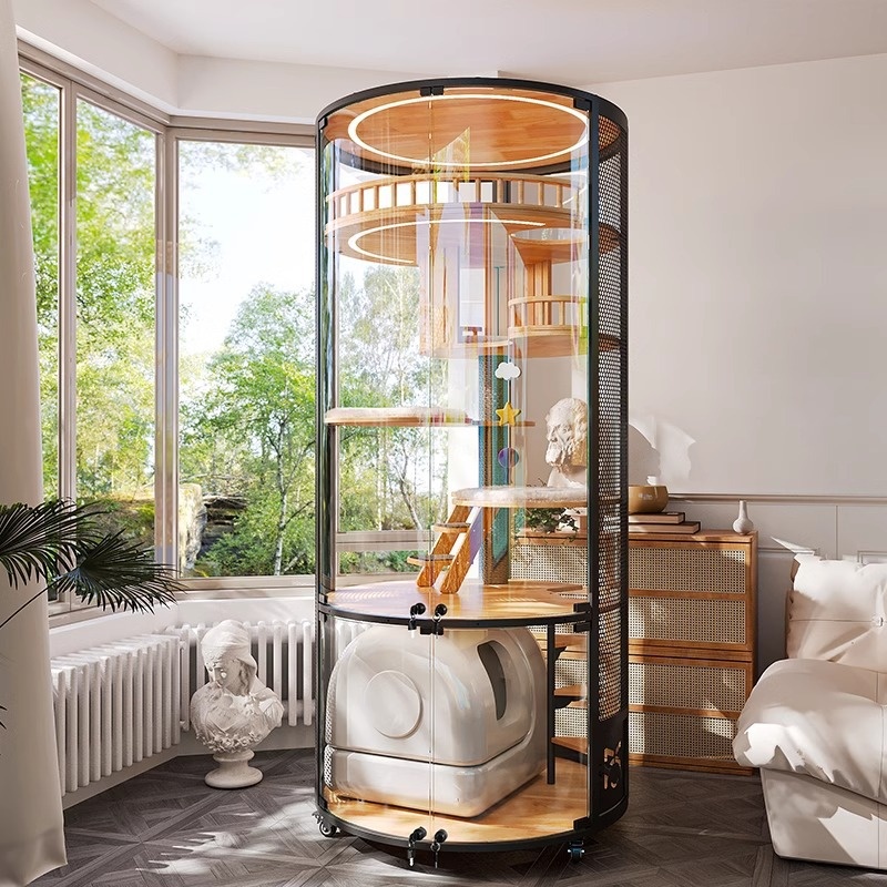 Деревянная вилла для кота