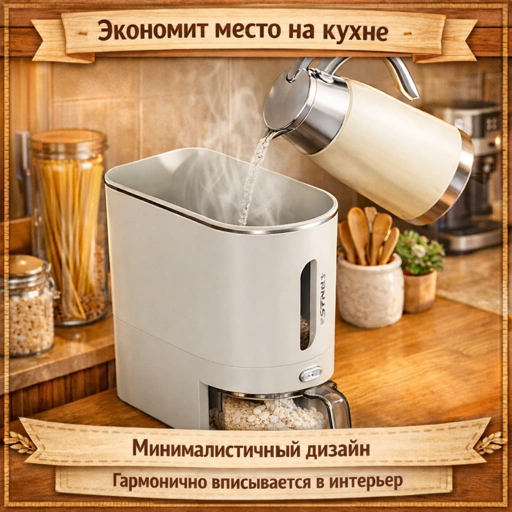 Кухонный контейнер для круп с дозатором Yuyang A416