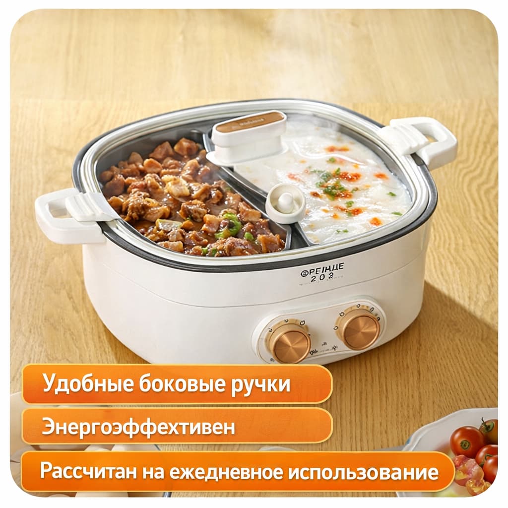 Электрическая кастрюля с разделителем EP102 