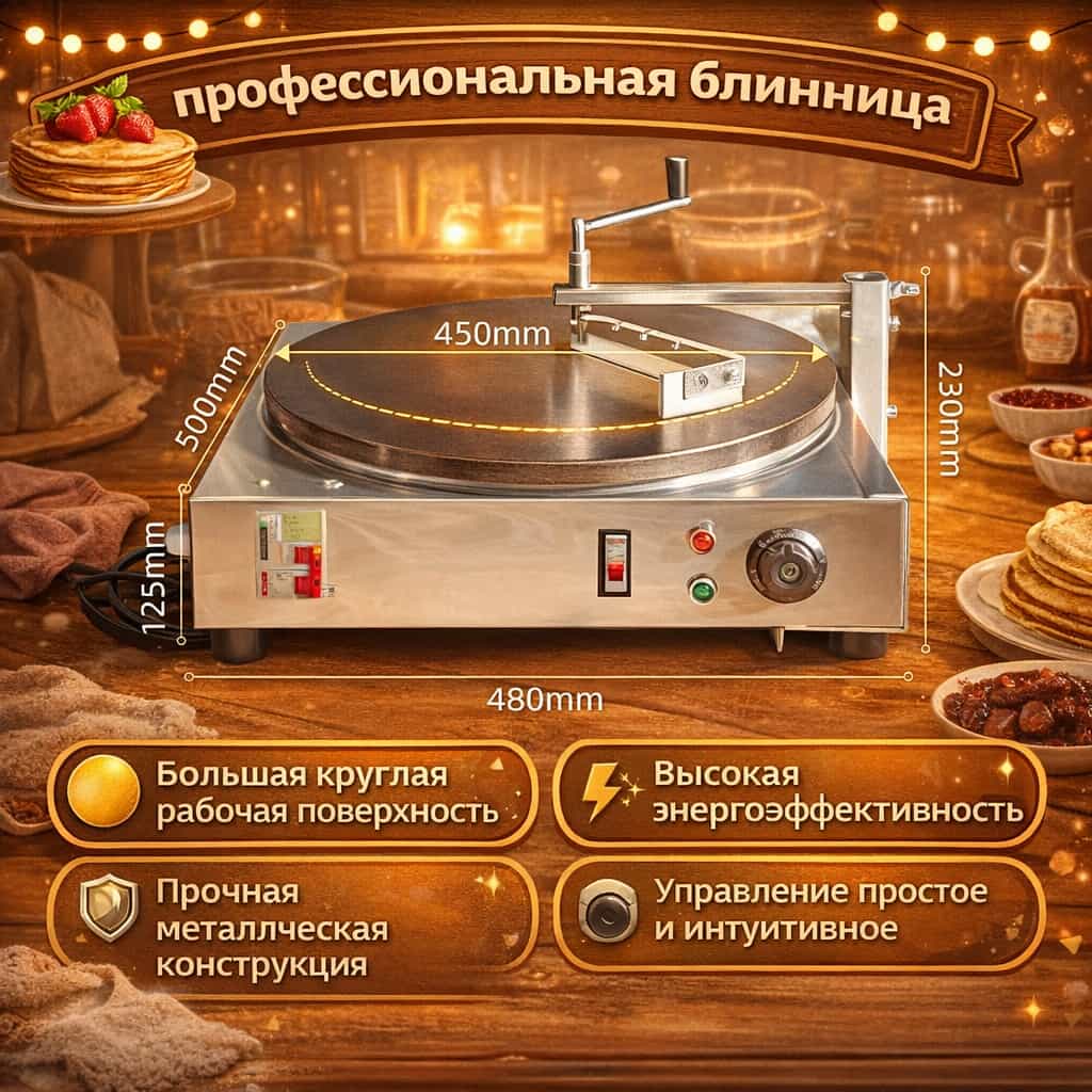 Газовая профессиональная блинница G15920