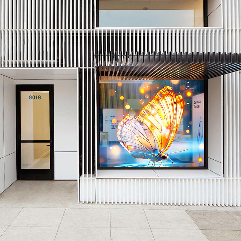 Прозрачная светодиодная плёнка для витрин