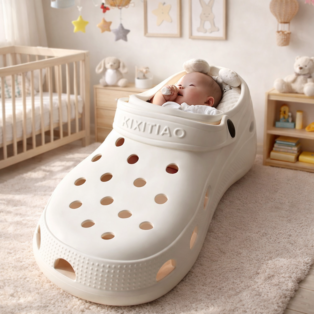 Детская кроватка-кокон в форме крокса